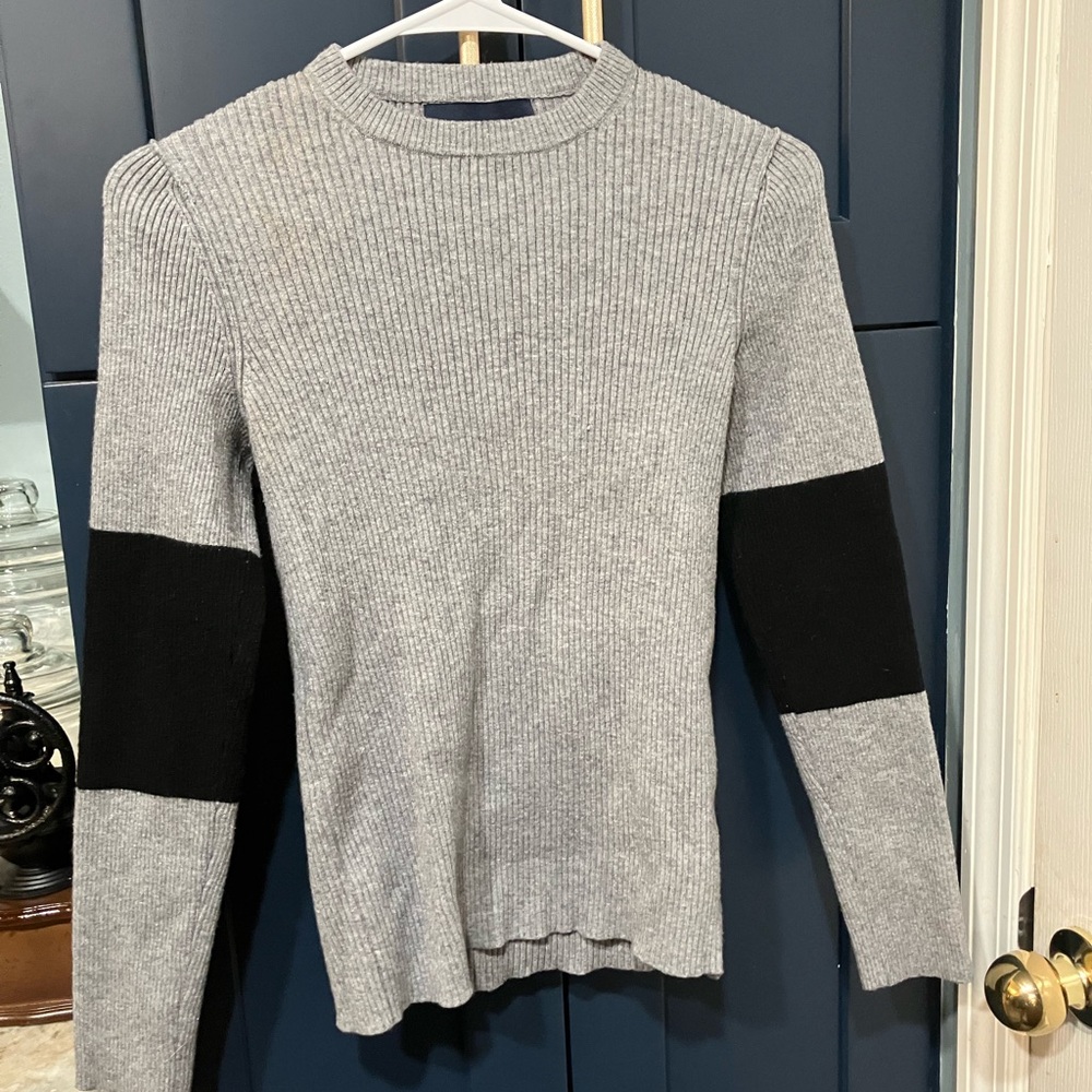 CK Unisex Gray and Black Sweater